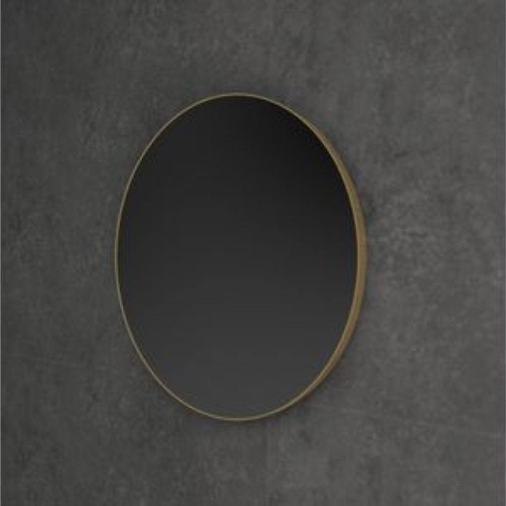 Cut out image of the hib. Trim Round 600mm Brushed Brass Bathroom Mirror